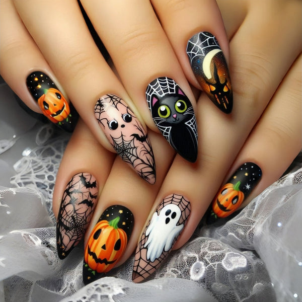 12 Sizes-24 Pcs Press On Nails Y1121