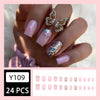 12 Sizes-24 Pcs Press On Nails Y109