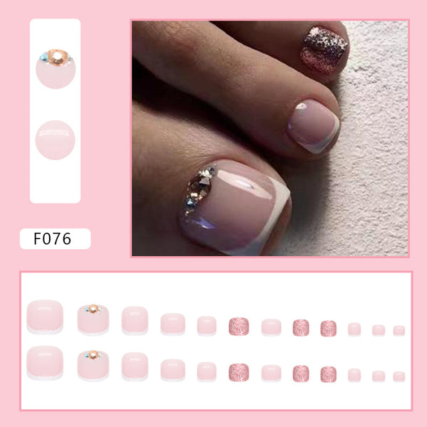 12 Sizes-24 Pcs Press On Nails F076