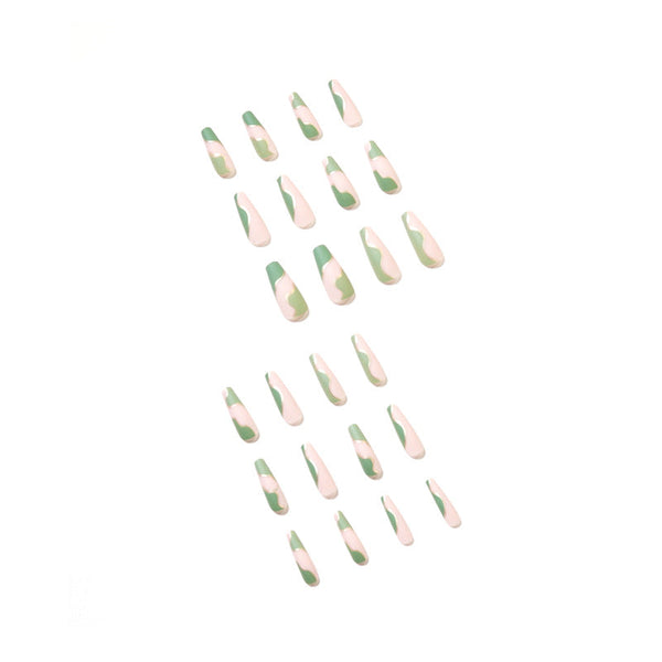 French Long Matte Pink Press on Nails