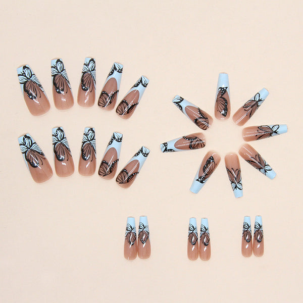 12 Sizes-24 Pcs Press On Nails W491