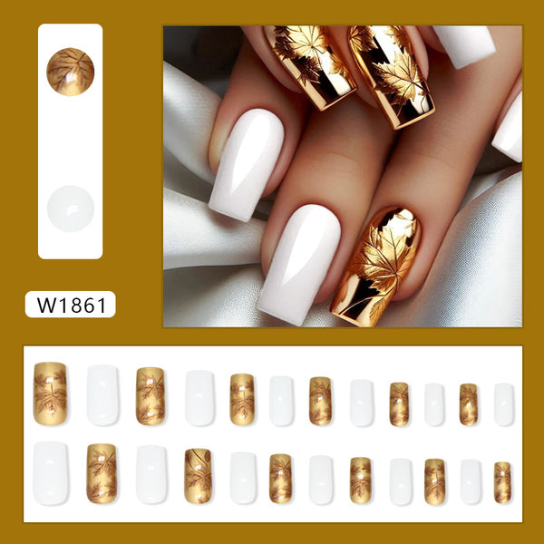 12 Sizes-24 Pcs Press On Nails W1861