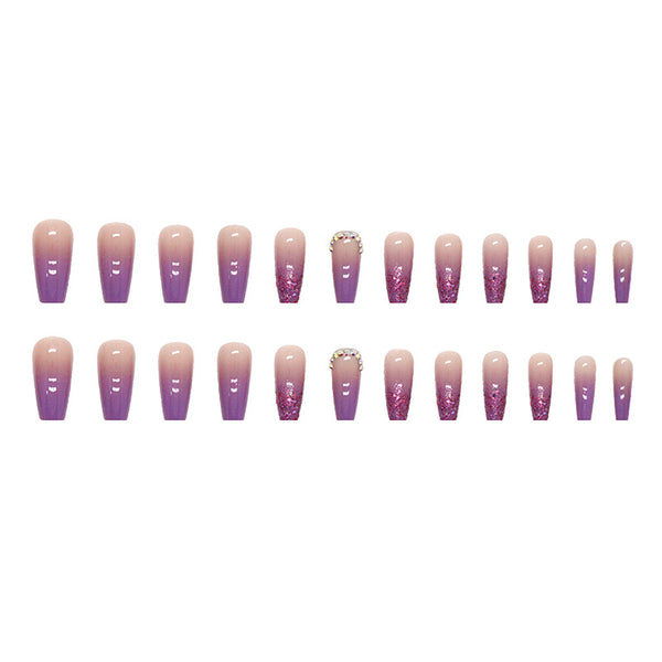 12 Sizes-24 Pcs Press On Nails Z624