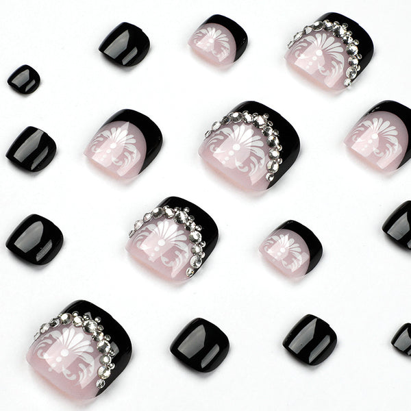 12 Sizes-24 Pcs Press On Nails JP1628