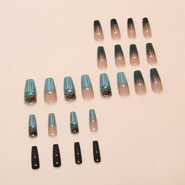 12 Sizes-24 Pcs Press On Nails W1798