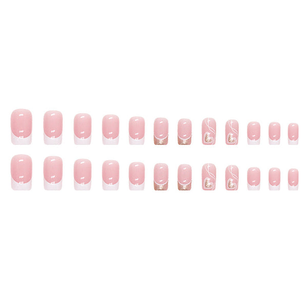 12 Sizes-24 Pcs Press On Nails Y007