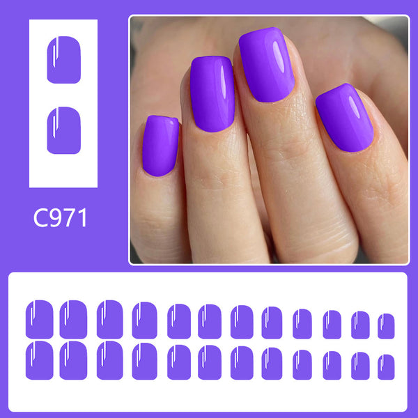 12 Sizes-24 Pcs Press On Nails C971
