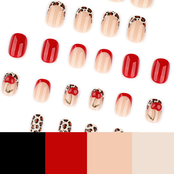 12 Sizes-24 Pcs Press On Nails JP4156