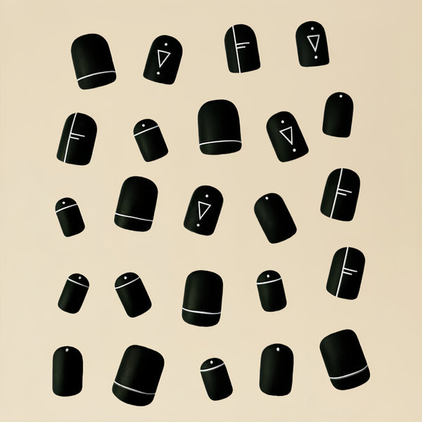 12 Sizes-24 Pcs Press On Nails Y059