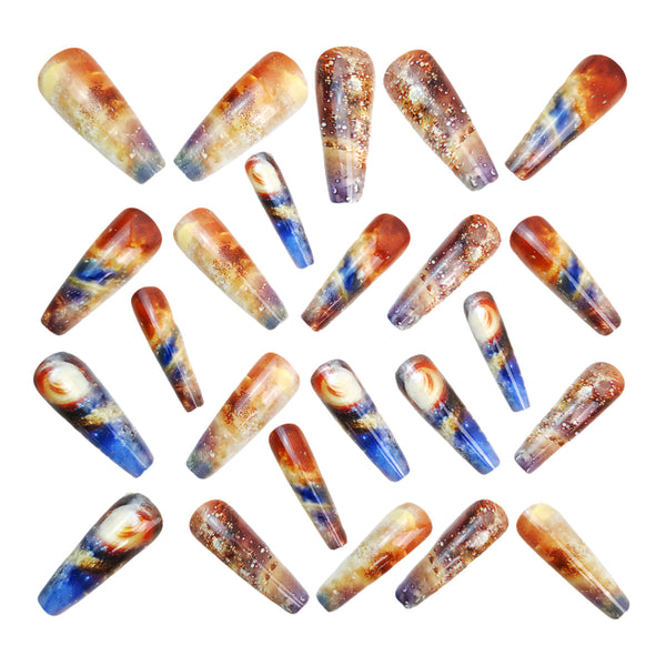 12 Sizes-24 Pcs Press On Nails Y1383