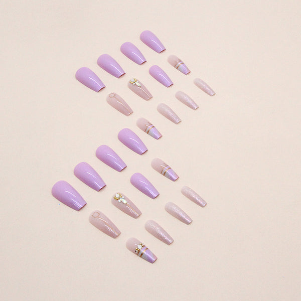 12 Sizes-24 Pcs Press On Nails Z714
