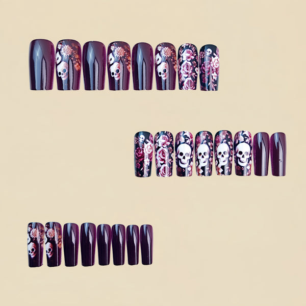 12 Sizes-24 Pcs Press On Nails Y849