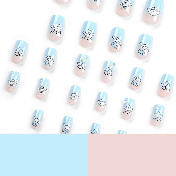 12 Sizes-24 Pcs Press On Nails JP2962