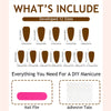 12 Sizes-24 Pcs Press On Nails 1XB1-13638