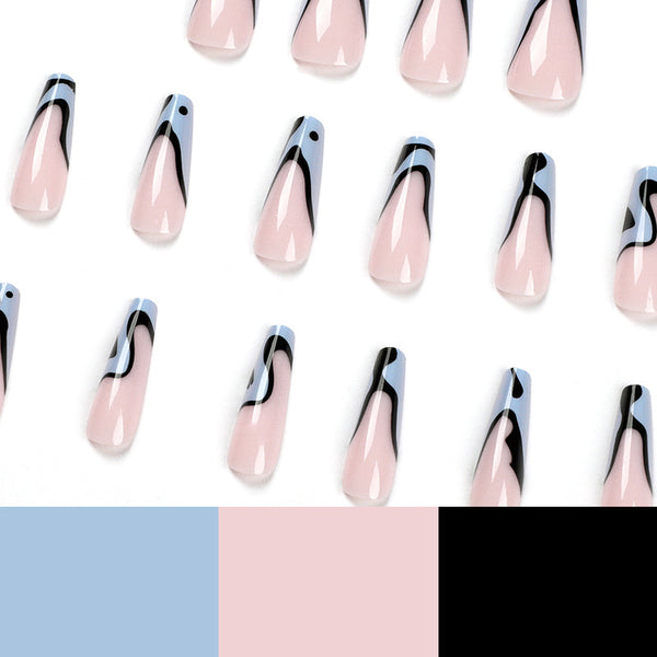 12 Sizes-24 Pcs Press On Nails JP1717