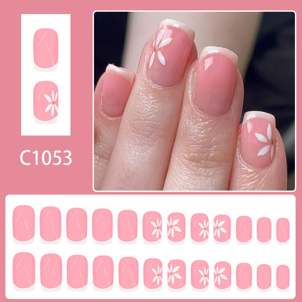 12 Sizes-24 Pcs Press On Nails C1053