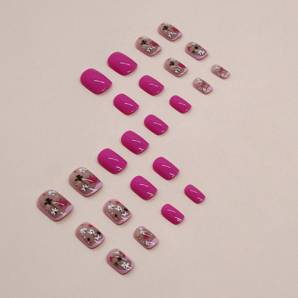 12 Sizes-24 Pcs Press On Nails W1385