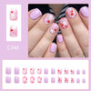12 Sizes-24 Pcs Press On Nails C346
