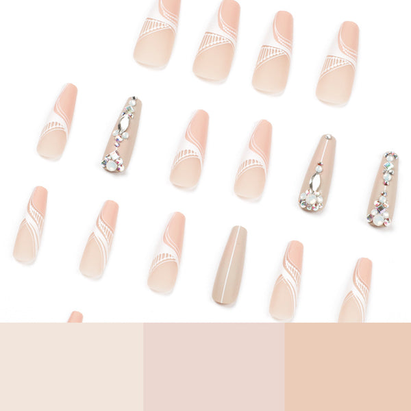 12 Sizes-24 Pcs Press On Nails JP1812