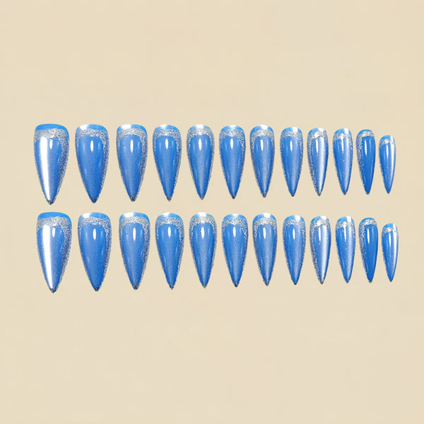 12 Sizes-24 Pcs Press On Nails Y1518