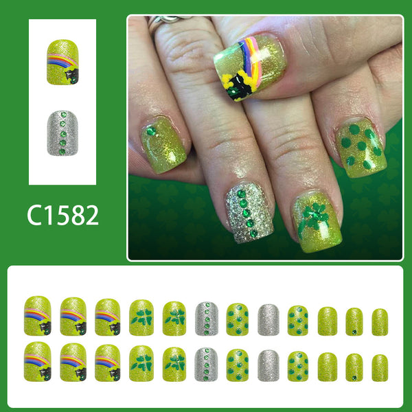12 Sizes-24 PcsPress On Nails C1582