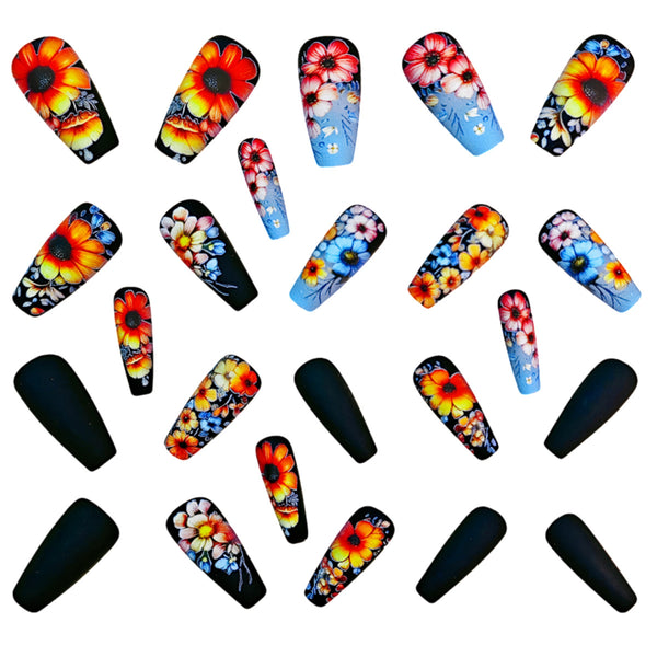 12 Sizes-24 Pcs Press On Nails Y804