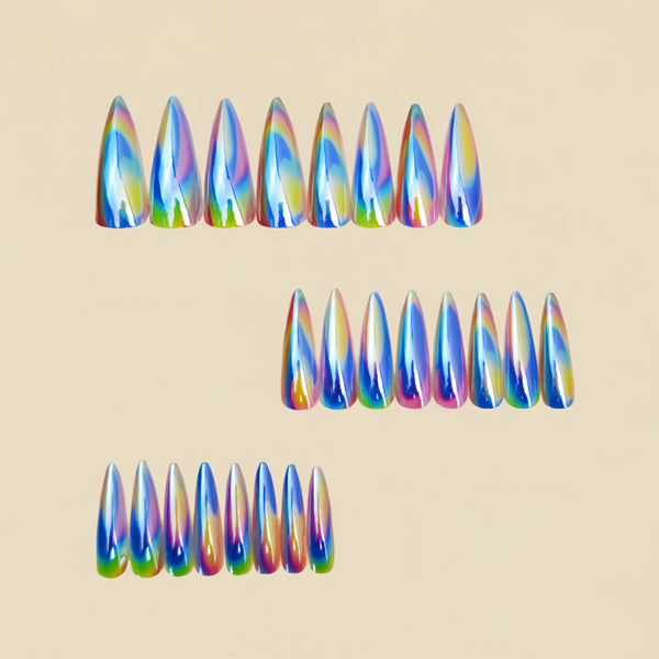 12 Sizes-24 Pcs Press On Nails Y1659