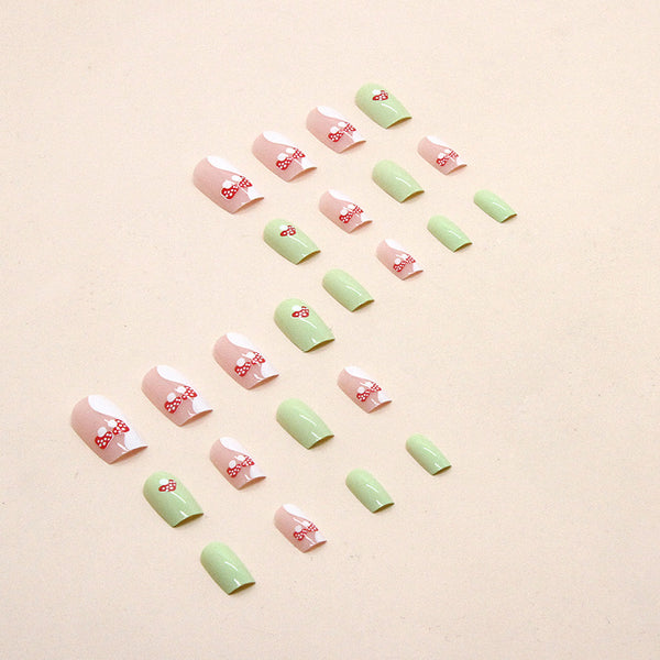 12 Sizes-24 Pcs Press On Nails W438