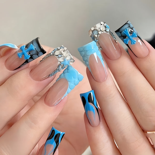 12 Sizes-24 Pcs Press On Nails Y1475