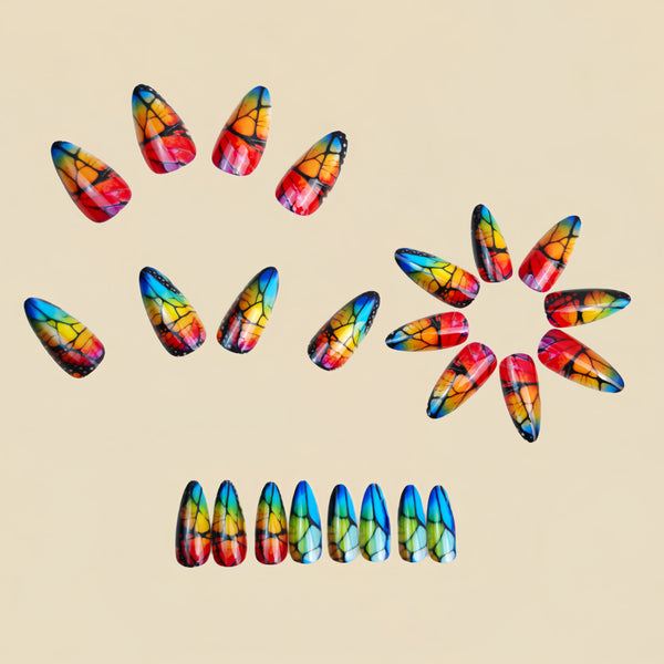 12 Sizes-24 Pcs Press On Nails Y1648