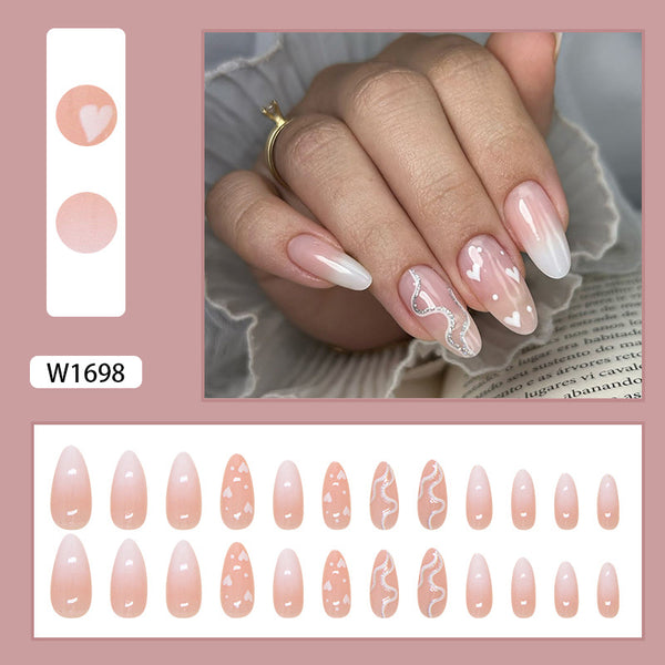 12 Sizes-24 Pcs Press On Nails W1698