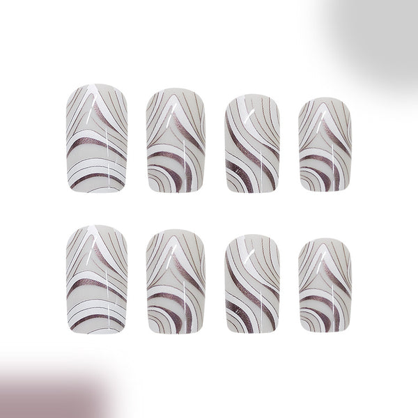 12 Sizes-24 Pcs Press On Nails C750