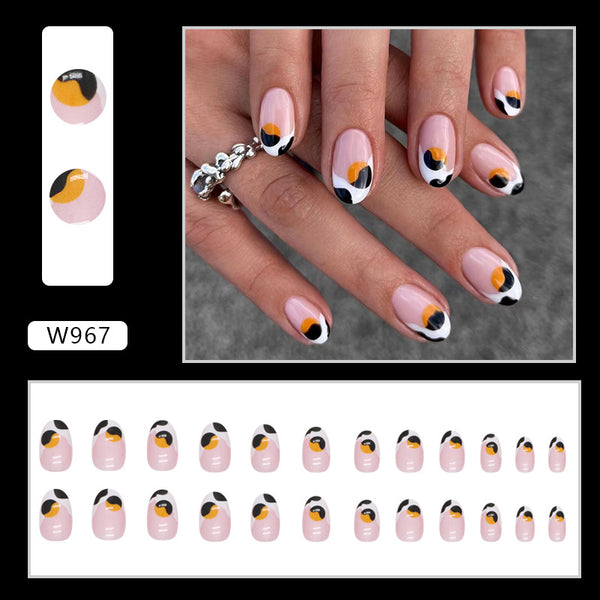 12 Sizes-24 Pcs Press On Nails W967