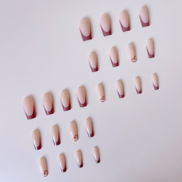 12 Sizes-24 Pcs Press On Nails A327
