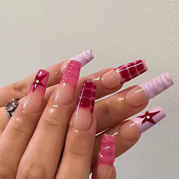 12 Sizes-24 Pcs Press On Nails JP3238