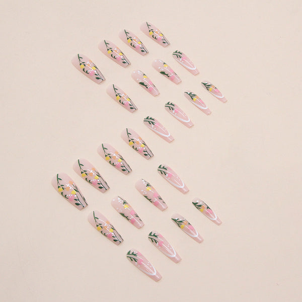 12 Sizes-24 Pcs Press On Nails W512