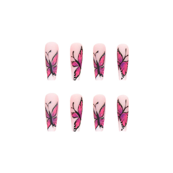 12 Sizes-24 Pcs Press On Nails W201