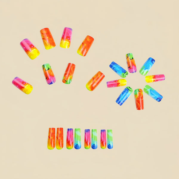 12 Sizes-24 Pcs Press On Nails Y1020