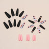 12 Sizes-24 Pcs Press On Nails W813