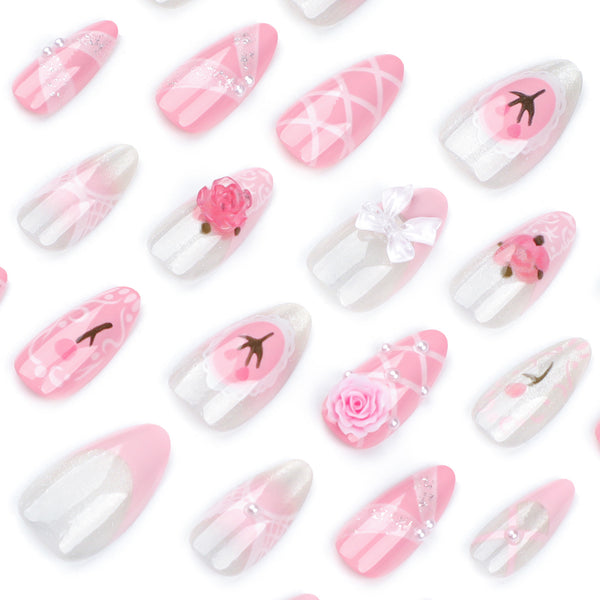 12 Sizes-24 Pcs Press On Nails JP3405