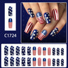 12 Sizes-24 Pcs Press On Nails C1724