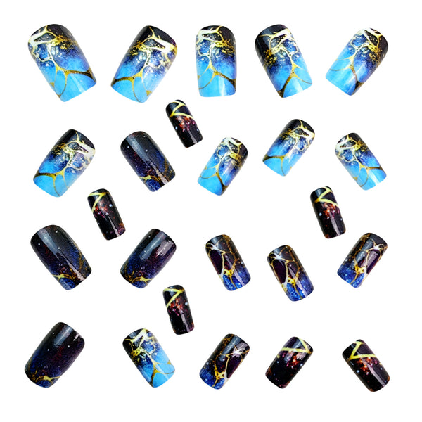 12 Sizes-24 Pcs Press On Nails Y903