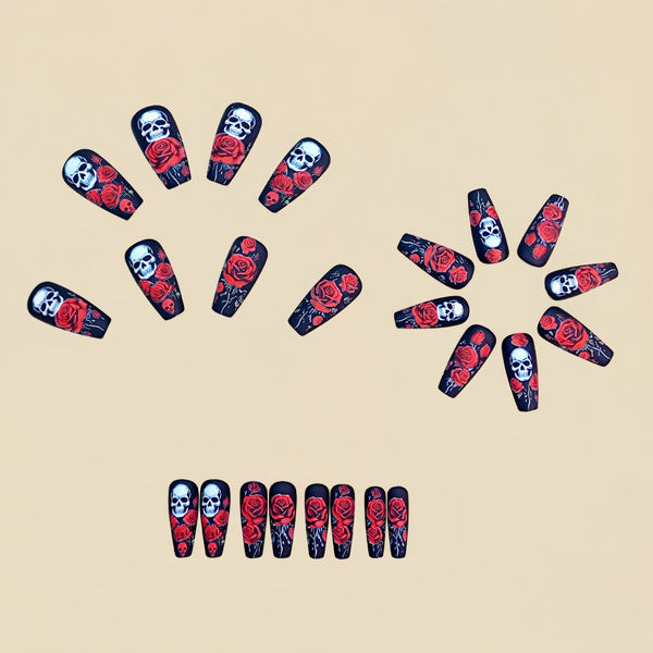 12 Sizes-24 Pcs Press On Nails Y1032