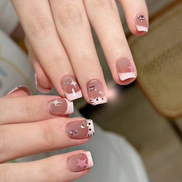 12 Sizes-24 Pcs Press On Nails Z782