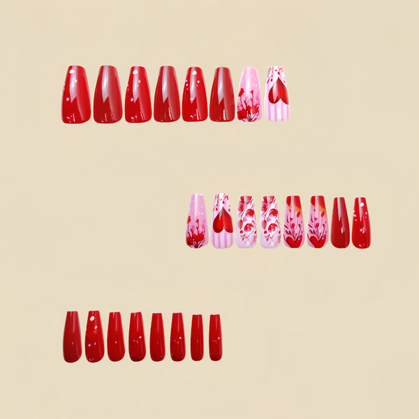 12 Sizes-24 Pcs Press On Nails Y511
