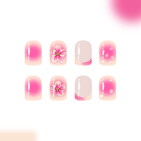 12 Sizes-24 Pcs Press On Nails C1049