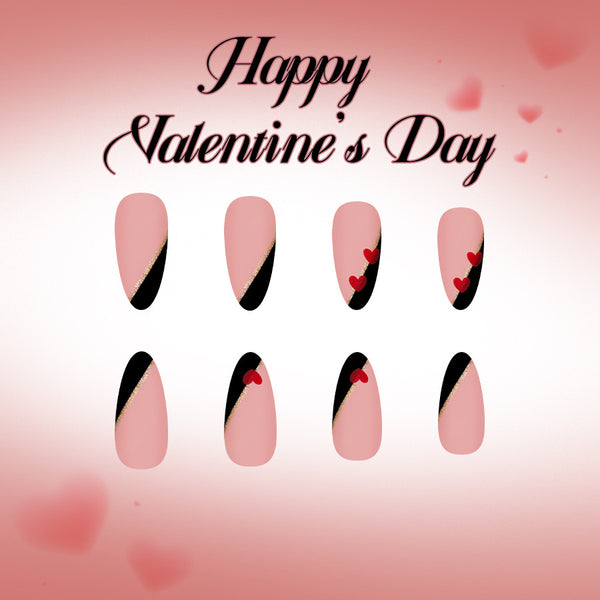 12 Sizes-24 Pcs Press On Nails C1491