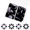 48 Pcs Press On Nails BlackGlitter-1-48pcs