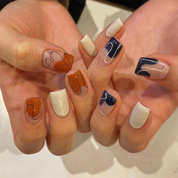 12 Sizes-24 Pcs Press On Nails JP3121