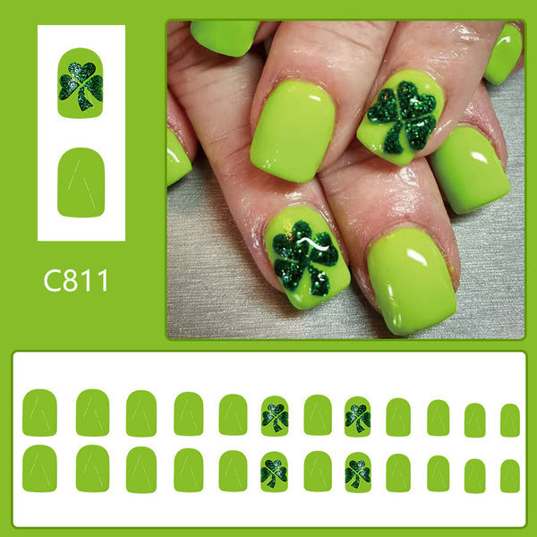 12 Sizes-24 PcsPress On Nails C811